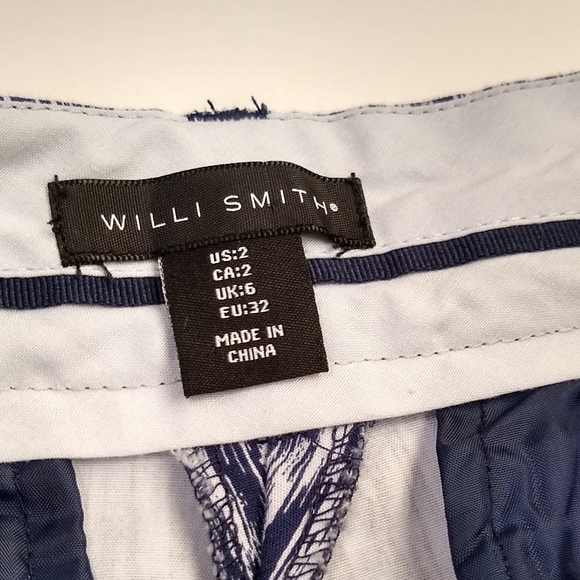 Willi Smith Blue Chino Casual Slash Pockets Mid Rise Shorts Sizes 2 - Picture 4 of 7